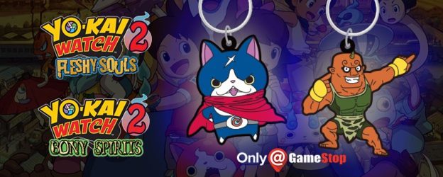 Yo-Kai Watch 2 Special Gamestop Keychain Pre-Order Promotion border= article