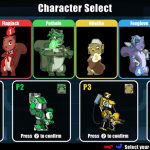 Armored ACORNs Action Squirrel Squad - Wii U Character Select Screen