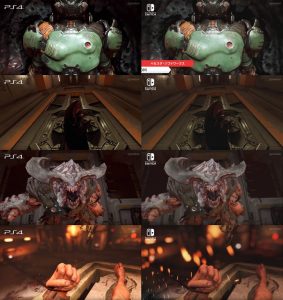 graphics comparison Doom Switch & PS4