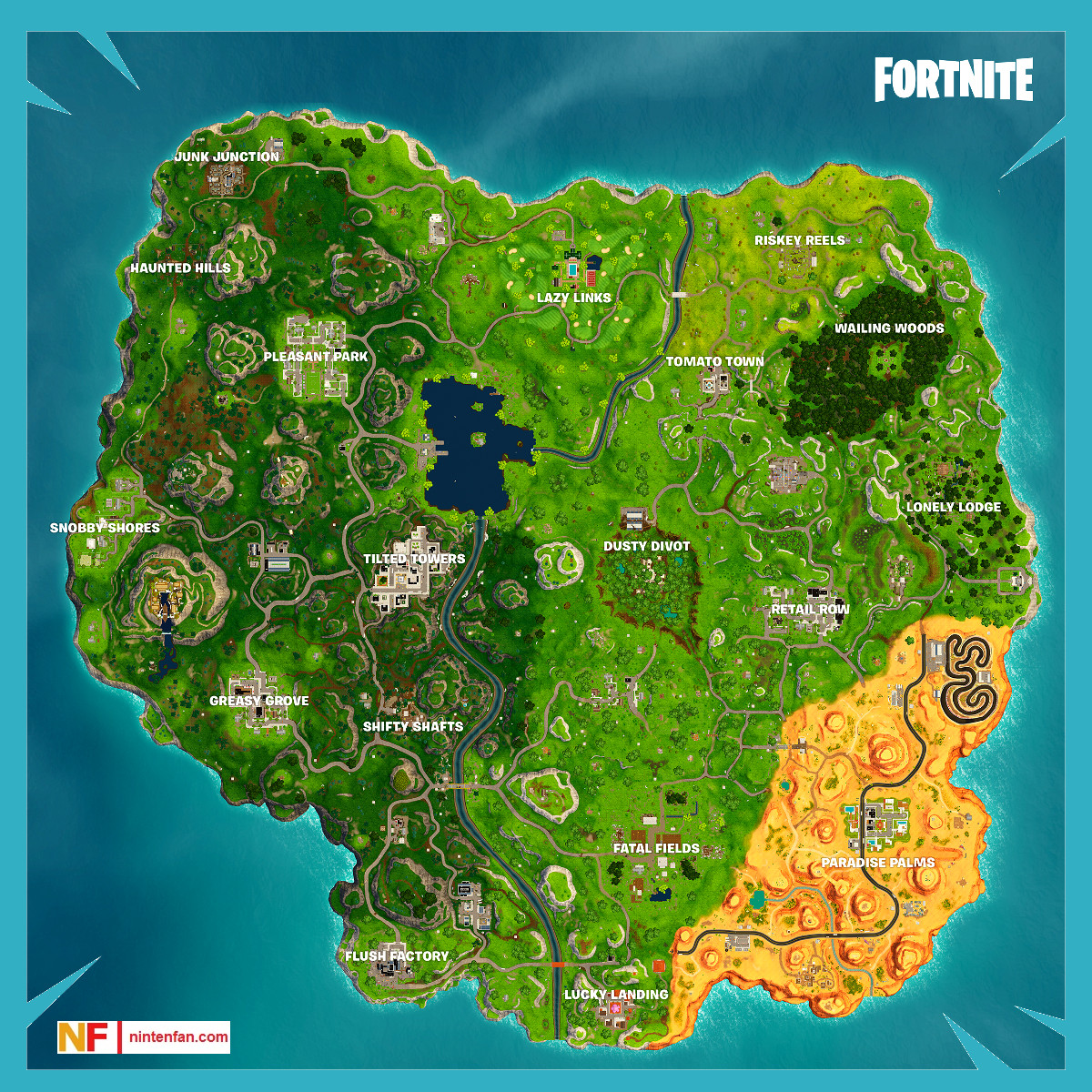 Fortnite Season 5, Newly Updated Map With Locations Marked - Nintenfan